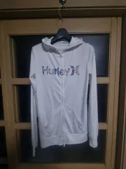 hurley 헐리 白 フードジップアップ m