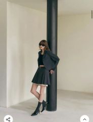 alexander wang【L】スカートパンツ 黒 Y2K 韓国 ウエストロゴ - メルカリ