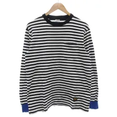 アンライバルド UNRIVALED ボーダーTシャツ 長袖 ロンT クルーネック 3 黒 ブラック 白 ホワイト /GV ■GY03のサムネイル