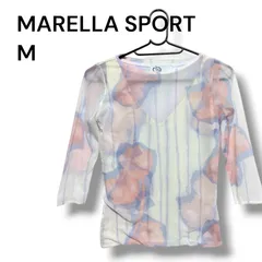 a2541 MARELLA SPORT マレーラ 花柄 シアー メッシュ トップス M 七分袖のサムネイル