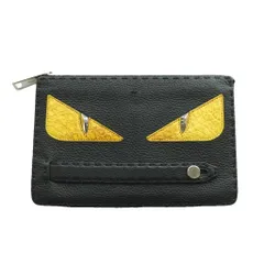 フェンディ FENDI バグズアイ クラッチバッグ 黒 ブラック 黄色 イエロー /SS ■OS ■OHのサムネイル
