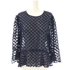 ビーシービージーマックスアズリア BCBGMAXAZRIA ブラウス シアー XS ネイビー /ES ■GY57のサムネイル