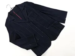 PAUL STUART ポールスチュアート ストライプ テーラード ジャケット size6/紺 ◇■ レディース