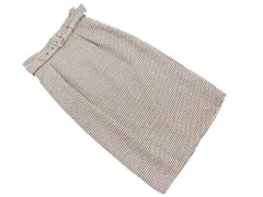 PROPORTION プロポーション ボディドレッシング 千鳥柄 タイト スカート size2S/白ｘ茶 ◇■ レディースのサムネイル