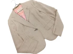 PAUL STUART ポールスチュアート シルク混 総柄 テーラード ジャケット size6/ブラウン ◇■ レディース