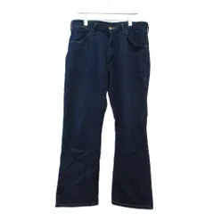 ラングラー WRANGLER デニム ジーンズ 34 インディゴ ブルー 無地 フルレングス ストレートシルエット /PP ■GY58