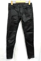 mnml｜ミニマル M11 Stretch Denim Black 裾ジップ コーティング デニムパンツ ブラック