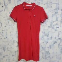 LACOSTE ポロフレアーワンピース ◎LACOSTE ポロフレアワンピース 34【美品】 - メルカリ