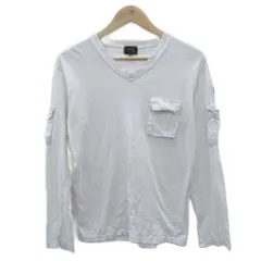 ジースター G-STAR Tシャツ カットソー 長袖 M オフホワイト Vネック 無地 /HO11 ■GY58のサムネイル