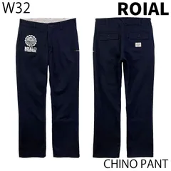 【USED／W32】ROIAL カレッジ チノ ロールアップ ネイビー／トリコロールのサムネイル