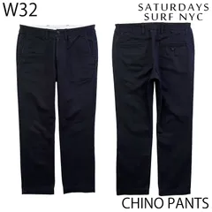 【USED／W32】SATURDAYS SURF NYC クラシック チノ ネイビーのサムネイル