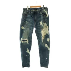 サート SURT × BIG JOHN  TAPERED SLIM JOGGER ダメージ加工 イージー デニムパンツ ジーンズ XL インディゴ /CX ■OSのサムネイル