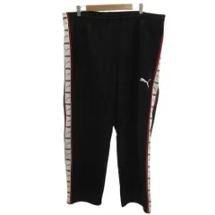 プーマ PUMA パンツ ジャージ L 黒 ブラック ロゴテープ 長ズボン /IL ■GY66のサムネイル