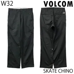 【USED／W32】VOLCOM スケート チノ ワイドストレート チャコールのサムネイル