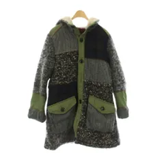 ジーンナッソーズ JEAN NASSAUS コート ウール 3 グレー パッチワーク フード付き 長袖 /JPのサムネイル