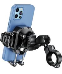 Kaedear(カエディア) バイク スマホホルダー 振動吸収 ファイバー強化樹脂&アルミ ハンドル 原付 オートバイ 自転車/専用ケースいらずで存在感無し/開閉回数耐久/スマホ厚さ14mmまで/カメラ突き出し対応/ロック機構/メタルアーム/ b23ac0a9