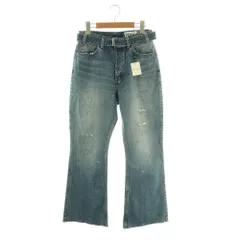 ホリデイ holiday DENIM DAMAGE DENIM HIGH WAIST WIDE BELTED FLARE PANTS デニム パンツ フレア 32 ブルー /HK ■OS ■SHのサムネイル