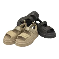 【2026春夏物モデル】UGG アグ 1175311 GoldenGlow Embossed ゴールデングロウ エンボスト サンダル 厚底 プラットフォーム マジックテープ エンボス加工 ☆選べる2カラー☆ レディース