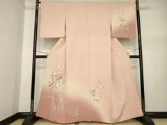 平和屋着物●訪問着　友禅　枝花文　暈し染め　鈴乃屋扱い　正絹　逸品　AABI4456ck
