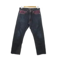 ステューシー STUSSY ROUGH AND RUGGED DENIM デニムパンツ ジーンズ 32 青 インディゴ ドット柄 ピンクステッチ 長ズボン /AH16 ■GY01のサムネイル