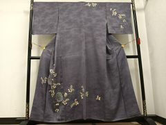 青柳 大喜百花 薄グレー染め分け 刺繍 訪問着 一つ紋 - メルカリ