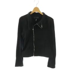 アルマーニ ジーンズ ARMANI JEANS コットン ライダースジャケット ジップアップ USA S ブラック /MY ■OSのサムネイル