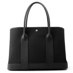 エルメス トートバッグ ネオ・ガーデン41 ヴォヤージュ ブラック/シルバー金具 トワルミリタリー /ネゴンダ K刻印 黒