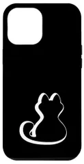 iPhone 15 Pro Max かわいい猫のシルエット スマホケース