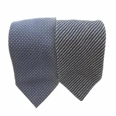アルマーニ コレツィオーニ ARMANI COLLEZIONI 2本セット ネクタイ レギュラータイ 絹 シルク 青 ブルー /FF
