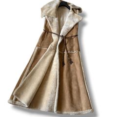 新品 MSGM エムエスジーエム 最高級 リアルムートン ロングベスト ジレ 