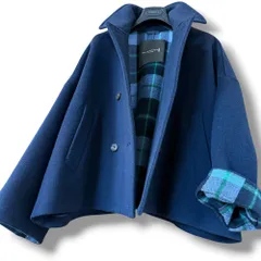24AW 極美品 現行マッキントッシュ FYVIE チェックウールコート 紺のサムネイル