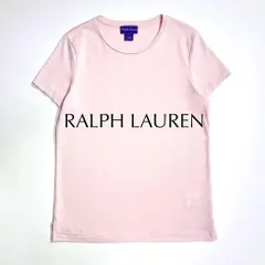 kU09 RALPH LAUREN パープルレーベル クルーネック 裾 刺繍 半袖 Tシャツ カットソー ピンクベージュ ラルフローレン パープルラインのサムネイル