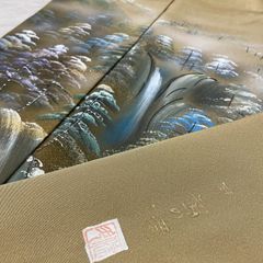 色留袖 一つ紋 YOKAYOKA 銀通し モダン 金彩 正絹 躾糸付き X304
