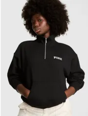 Victoria's Secret pink ハーフジップアップ スウェット フーディーのサムネイル