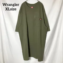 【Wrangler】ラングラー ワンポイント ポケット オーバーサイズ 半袖Tシャツ US古着 USA輸入 カーキ XLsizeのサムネイル