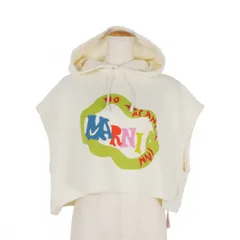 マルニ MARNI × ノー バカンシー イン NO VACANCY INN 23SS プリント クロップド ノースリーブ パーカー 38 白 オフホワイト FLJE0188P0のサムネイル