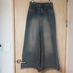 ワイド デニム パンツ S-L