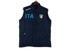 Kappa カッパ イタリア国旗 ITA 刺繍 ダウンベスト ネイビーサイズ L