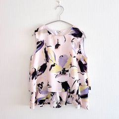 未使用 MSGM ミラノ マルチカラー アート柄 ノースリーブ シャツ 