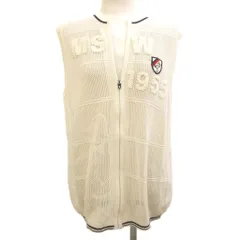 マンシングウェア MUNSINGWEAR ニットベスト ゴルフ ロゴ M 白 ホワイトのサムネイル
