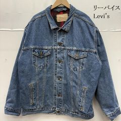 リーバイス【M】デニムジャケット 袖牛革 70405 ワッペン Gジャン