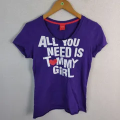tommy girl トミーガール Tシャツ メッセージプリント パープル S レディース 古着 ギャル ストリート　Y2Kのサムネイル