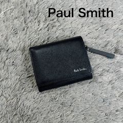 美品 ポールスミス ジップストローグレイン2 折財布 マルチストライプ