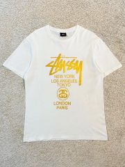 激レア】ステューシー Tシャツ L 白 レオパード SSリンク 豹柄 N4