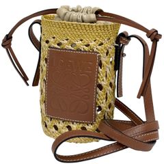 LOEWE ロエベ アナグラム チェック スクエアポケット かごバッグ 新品