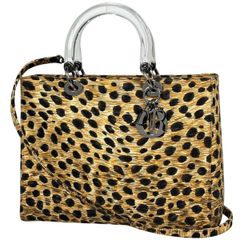 Dior ディオール ハラコ レオパード カナージュ ハンドバック - メルカリ