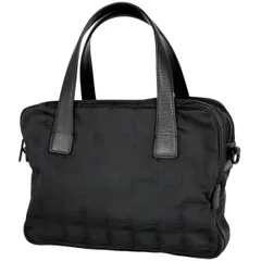 シャネル CHANEL ニュートラベルライン ハンドバッグ ナイロンジャガード ブラック レディース 【中古】