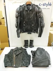 B774 [セット] KADOYA カドヤ バトルスーツ ブラック 日本製 牛革 レザー ジャケット パンツ インナー KFFT-196 KFFT-197 | ★のサムネイル