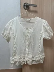 レース半袖ブラウス
