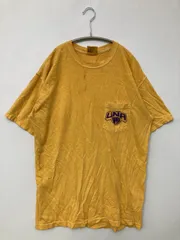 COMFORT COLORS コンフォートカラーズ Tシャツ/カットソー M イエロー 無地 前面プリント ブランドロゴ ミドル丈 半袖 クルーネック(丸首)